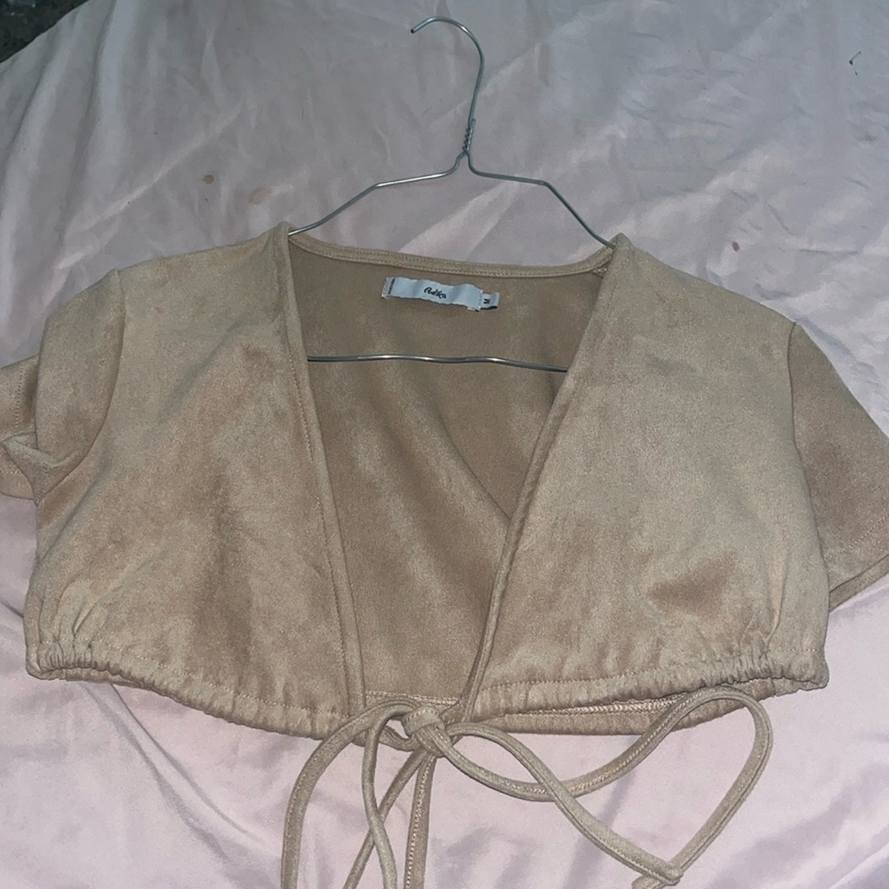 Tan cardigan/ shirt